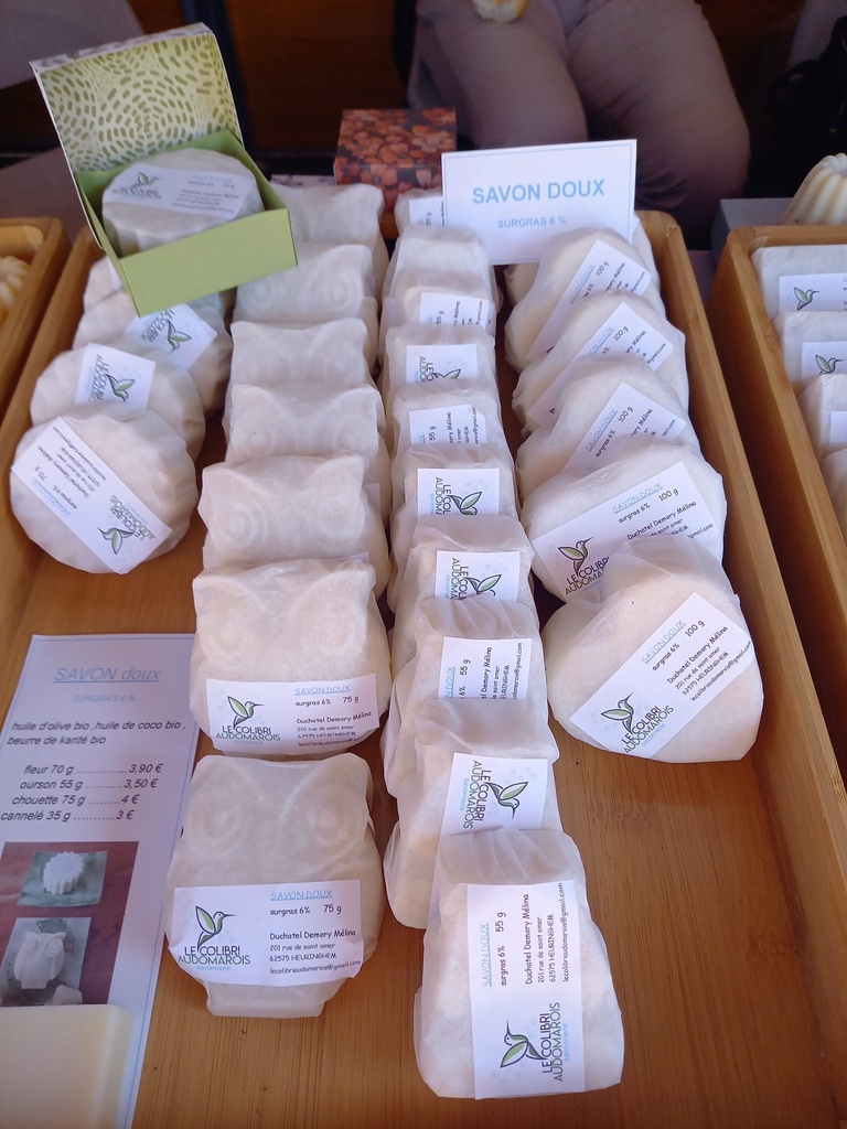 CA - Savon doux - Forme Coeur - 100g - Savonnerie Colibri Audomarois
