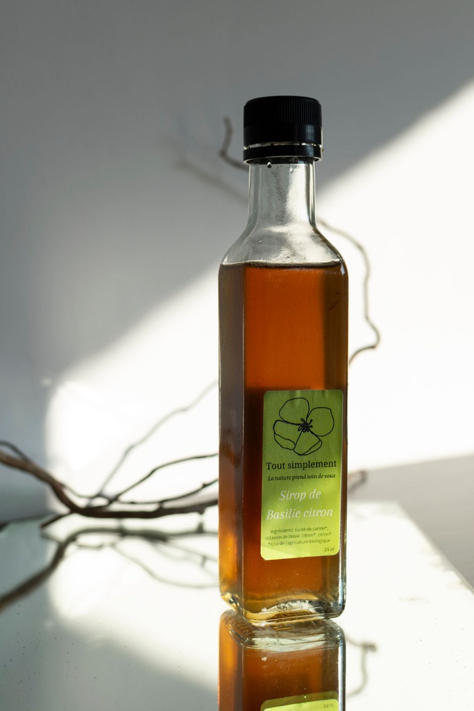 TS - Sirop de basilic citronné - Bio - Bouteille de 25cl - Tout Simplement