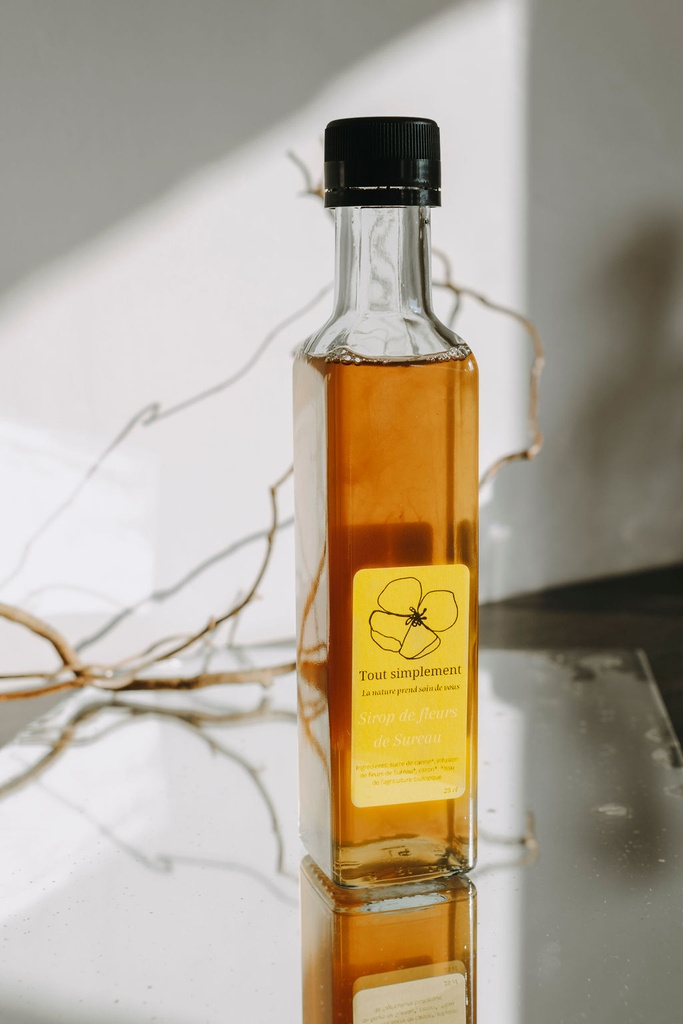 TS - Sirop de fleurs de sureau - Bio - Bouteille de 25cl - Tout Simplement