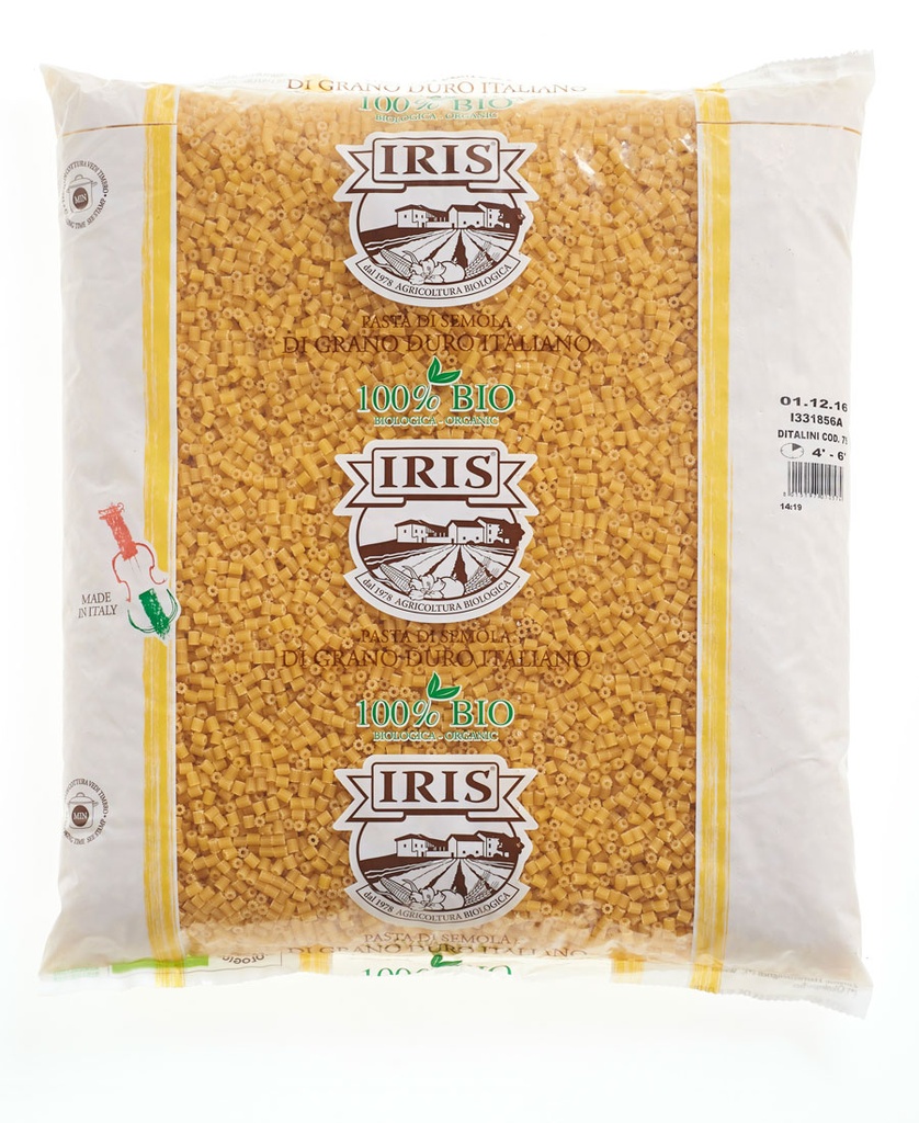 IB - Ditalini - Blanche - Bio - 5kg -  Iris Astra Bio