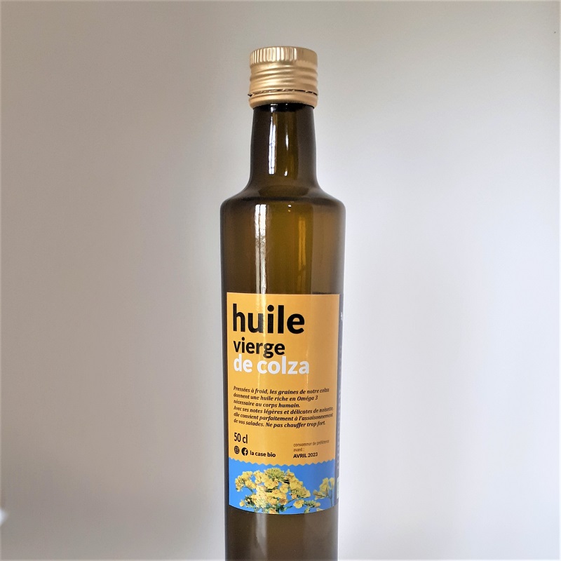 CB - Huile de Colza Bio - Bouteille de 50cl - La Case Bio