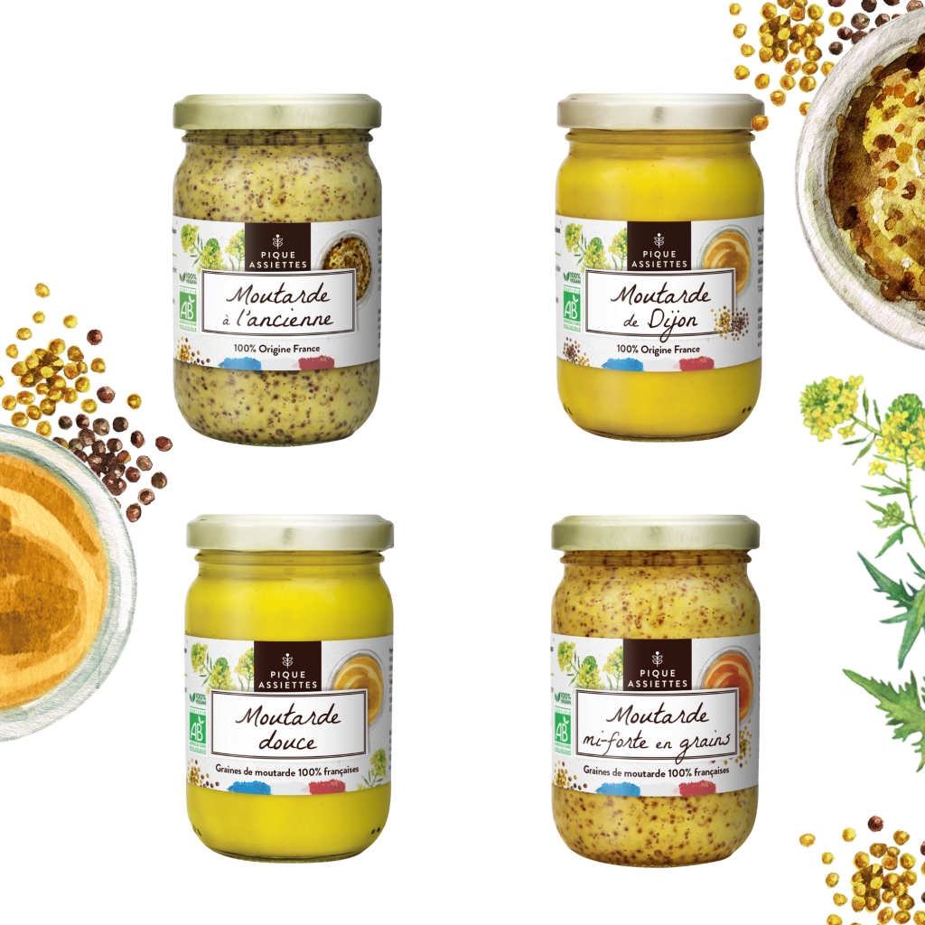 GAB - Moutarde de Dijon - Bio - Pot de 200g - Pique Assiettes