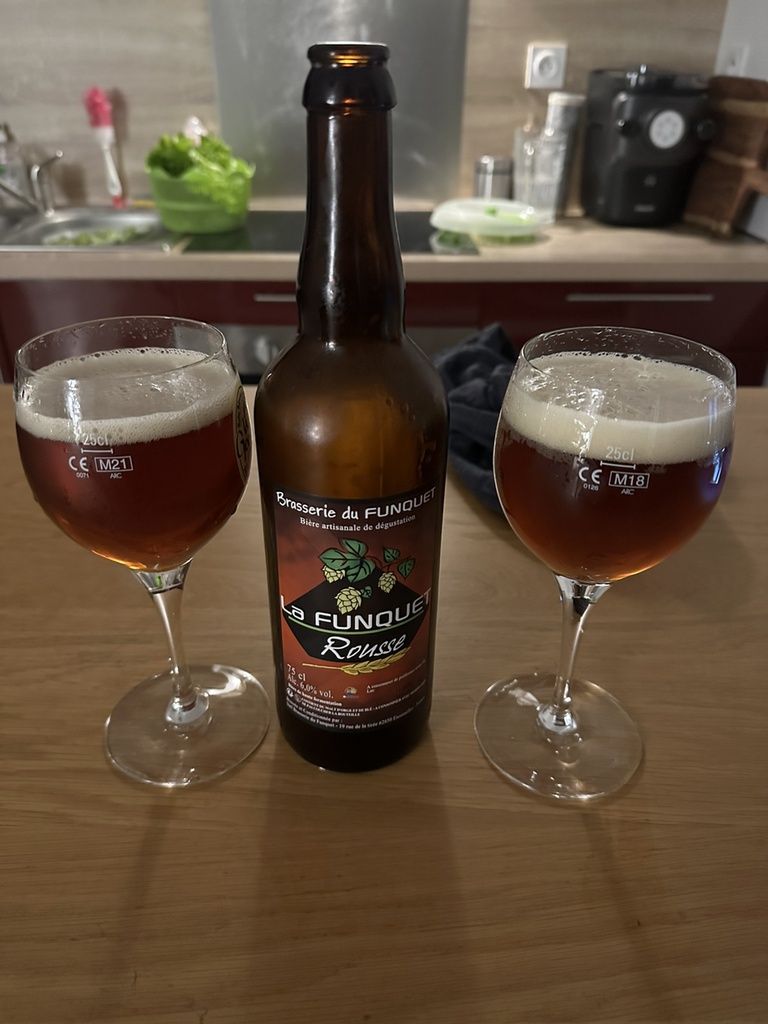 BF - Bière La Funquet Rousse - 75cl - Brasserie du Funquet