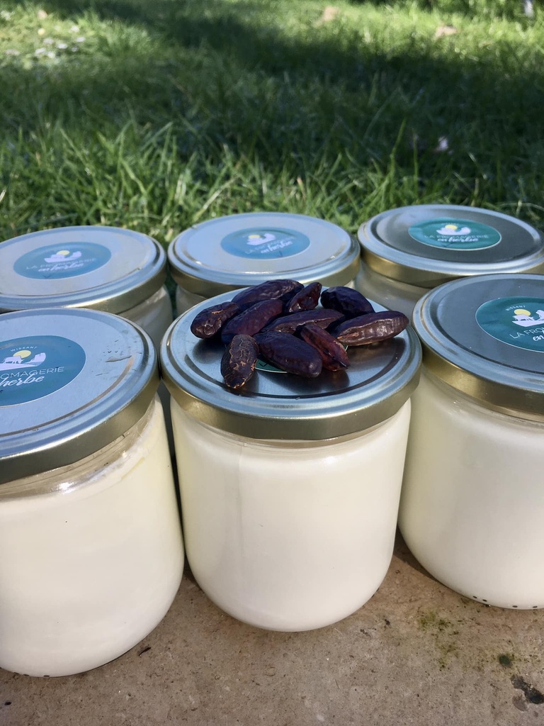 FH - Yaourt infusé : Fève Tonka - 400ml - La fromagerie en herbe