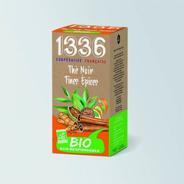 1336 - Thé Noir et fines épices - Boîte de 20 sachets - Bio - ScopTi 1336