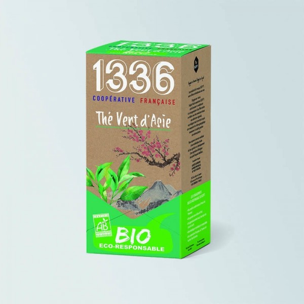 1336 - Thé vert d'Asie - Boîte de 20 sachets - Bio - ScopTi 1336