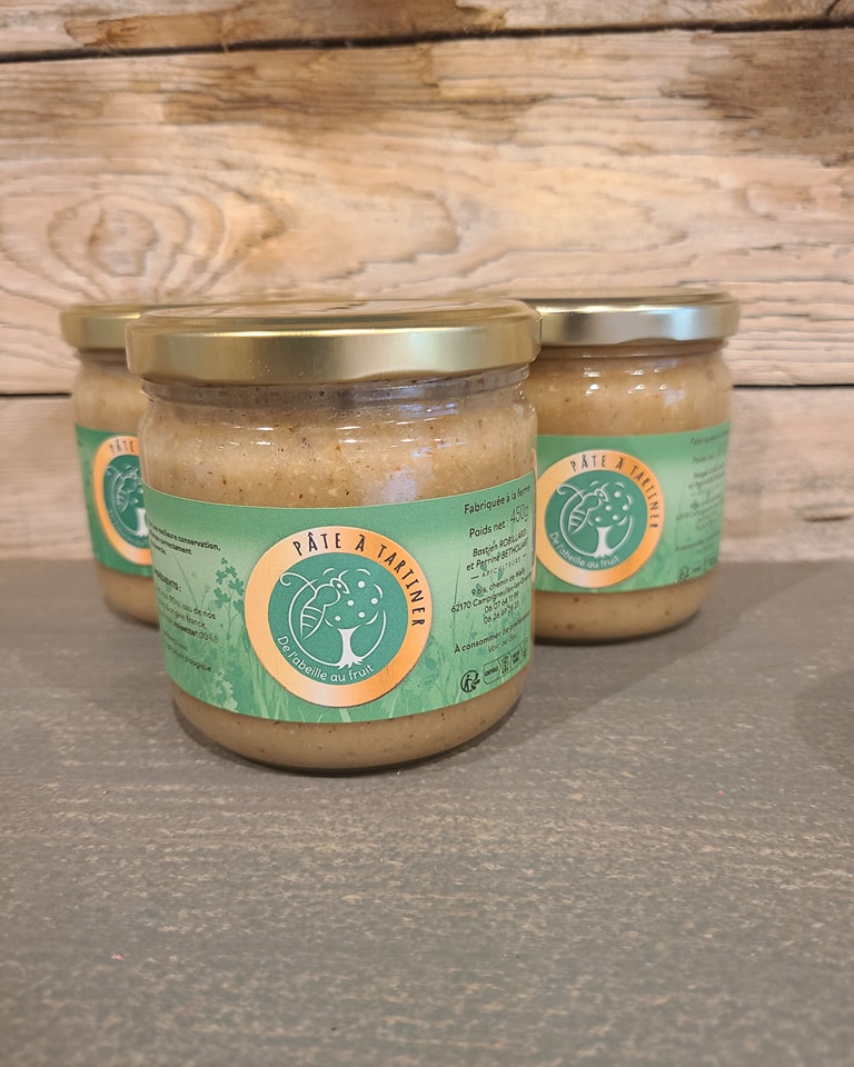 AF - Pâte à tartiner miel/noisettes - Pot de 450g - Presque Bio - De l'abeille au fruit (copie)