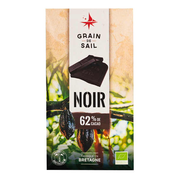GS - Chocolat Noir 62% Cacao Pur - 100g - Bio - Grain de Sail