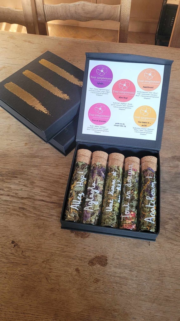 TS - Coffret découverte 5 tisanes - Bio - 5 Tubes - Tout Simplement