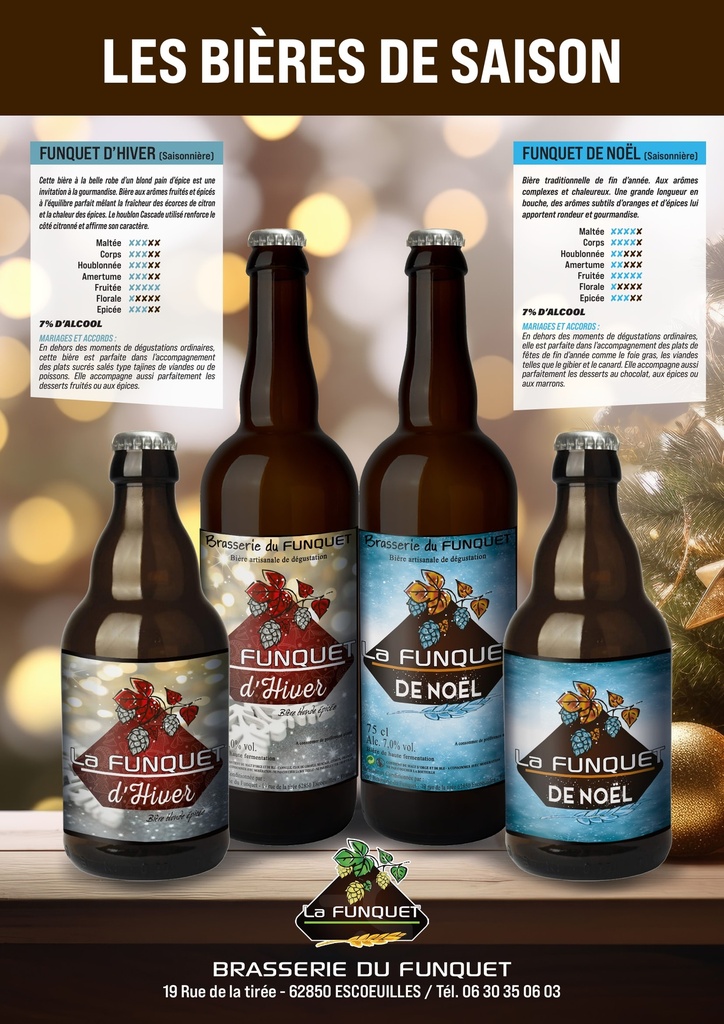BF - Bière Funquet de Noël - 75cl - Brasserie du Funquet
