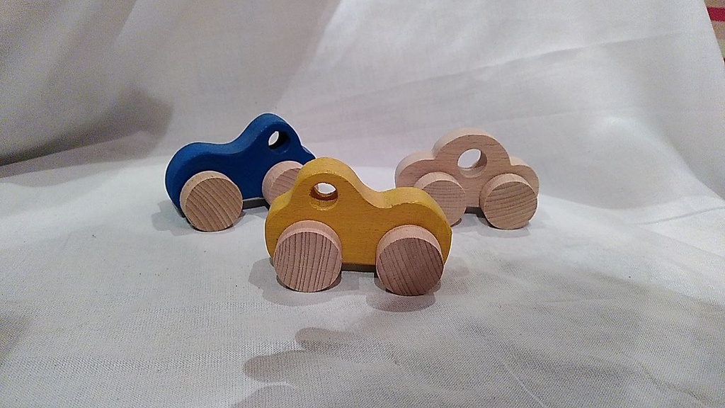 AG - Lot de petites voitures "brut" - Bois - Atelier Gepetto
