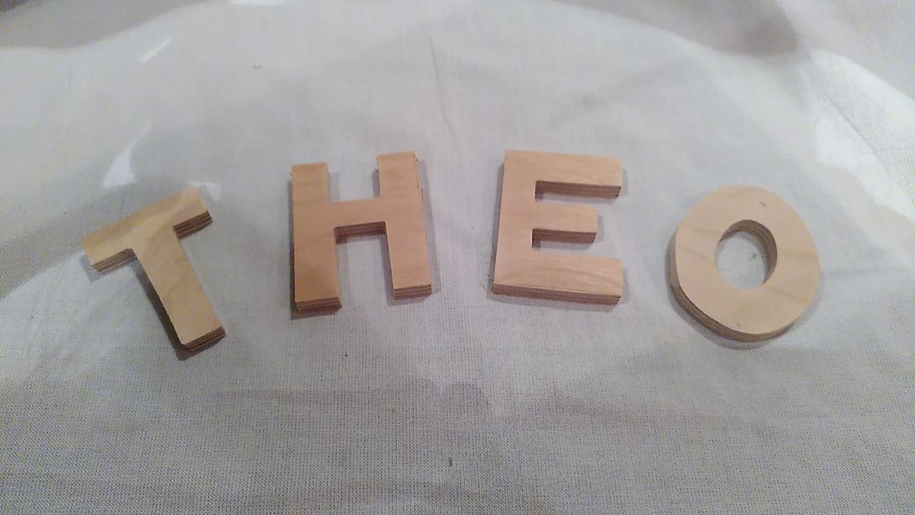 AG - Lettres de porte - Choix possibles - Bois - Atelier Gepetto