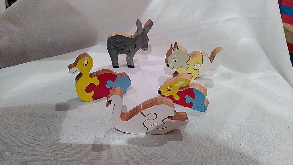 AG - Puzzle animaux 3 pièces - Unité - Bois - Atelier Gepetto