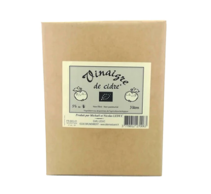 FW - Vinaigre de cidre Bio - Cubi 5L - Ferme du Wint