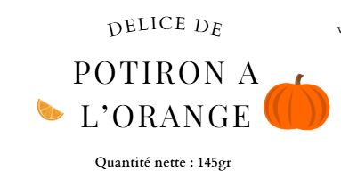 SH - Délice de potiron à l'orange - Pot de 145g - Bio - Sophie Hamann - GB