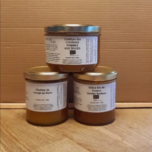SH - Trio de curcubitacés : chutney, confiture et délice 130g + 240g + 140g - Bio - Sophie Hamann