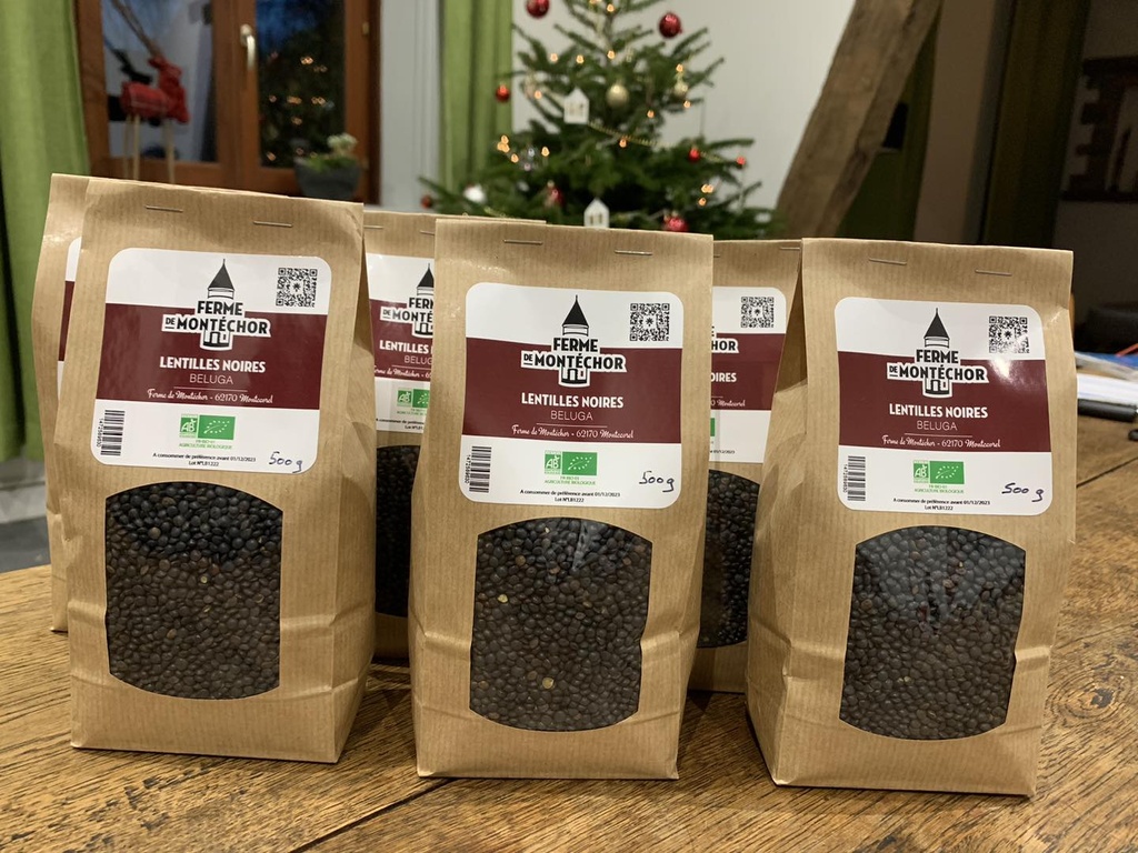 FMT - Lentilles Beluga - Bio - Sac de 5kg - Ferme du Montéchor