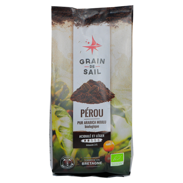 GS - Café Grain Pérou Pur Arabica - 500g - Bio - Grain de Sail