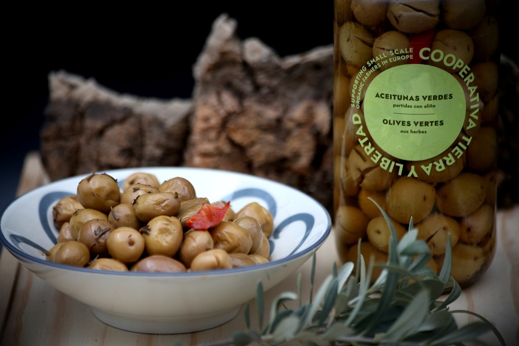 TyL - Olives vertes Alorena IGP marinées Bio - 250g - Tierra Y Libertad
