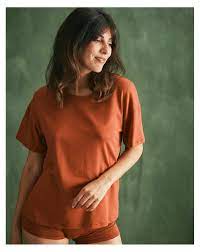 MAH - Top femme "Oversize" Nina - Terracotta - Coton - Lemahieu