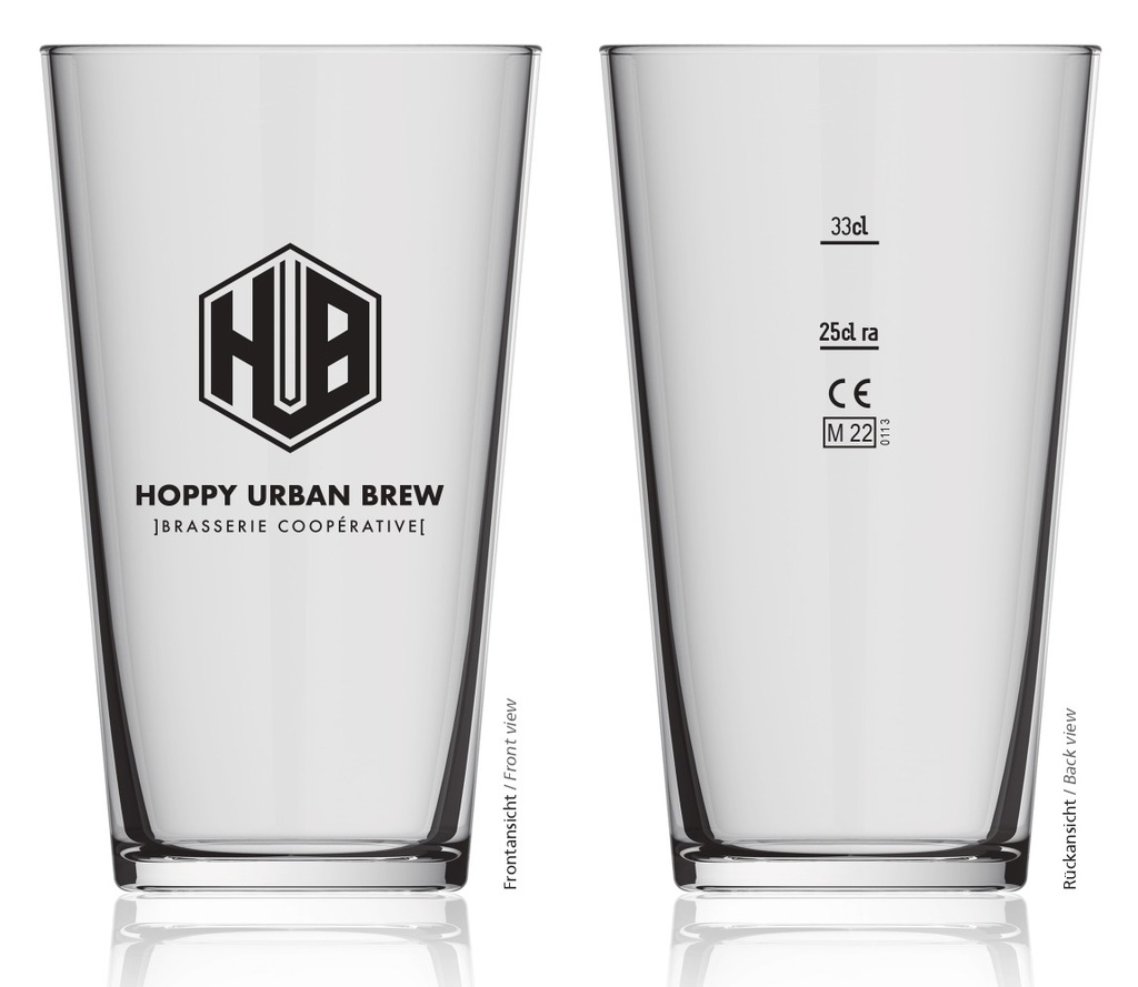 HUB - Verre 25/33cl - Brasserie HUB