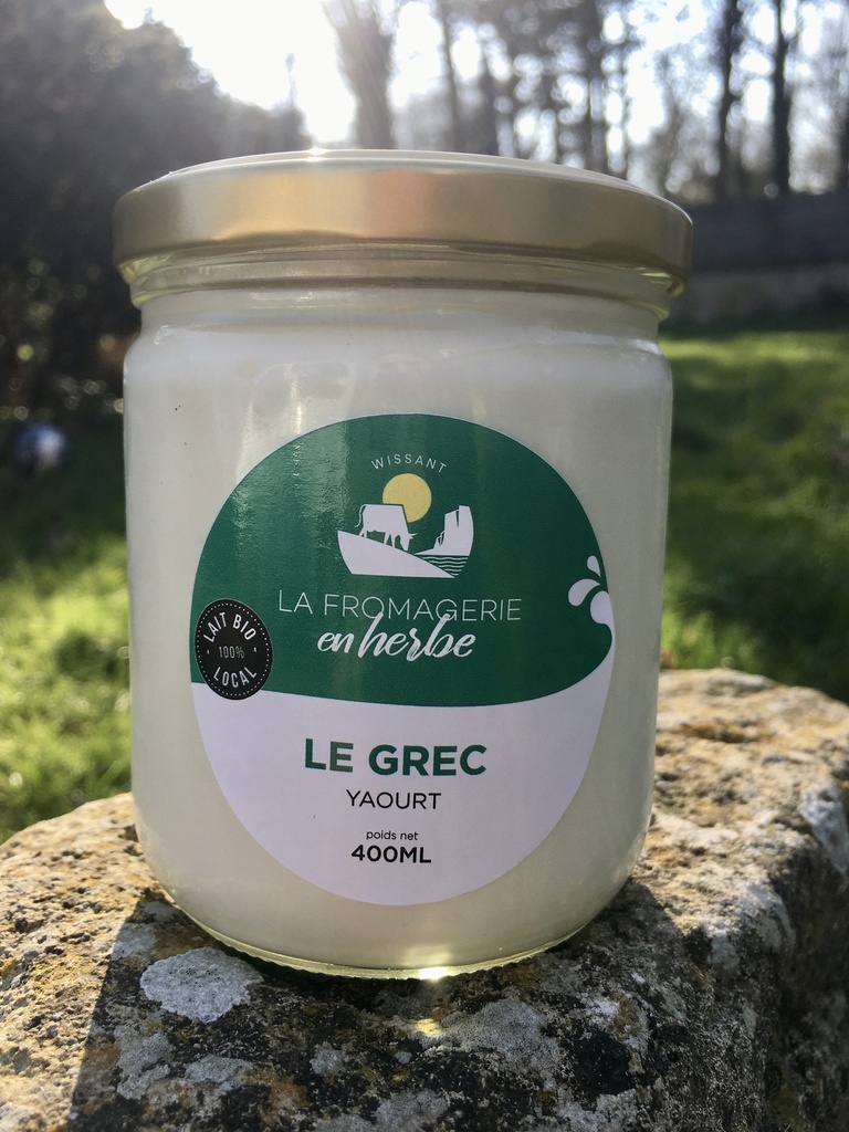 FH - Yaourt : Le Grec nature - 400ml - La fromagerie en herbe