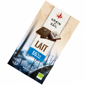 GS - Chocolat Lait 55% Cacao Intense - 100g - Bio - Grain de Sail