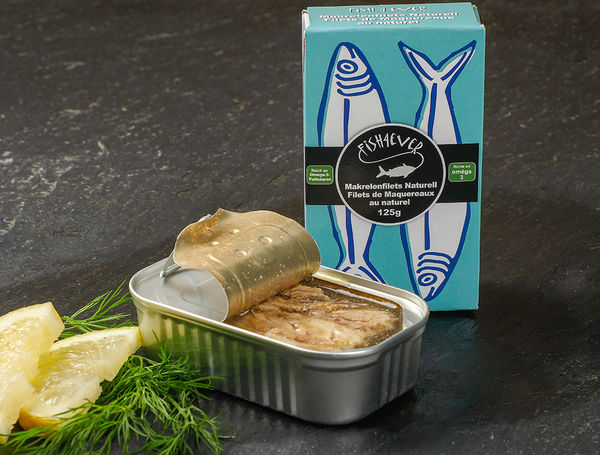 GAB - Filet de Maquereaux au naturel - Bio - Conserve de 125g - Fish 4 Ever