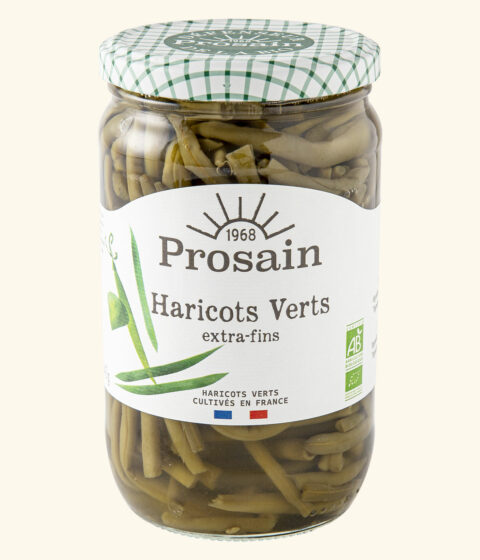GAB - Haricots verts Extra Fin - Bio - Bocal de 660g - Prosain