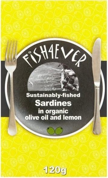 GAB - Sardines à l'huile olive et citron - Bio - Conserve de 120g - Fish 4 Ever