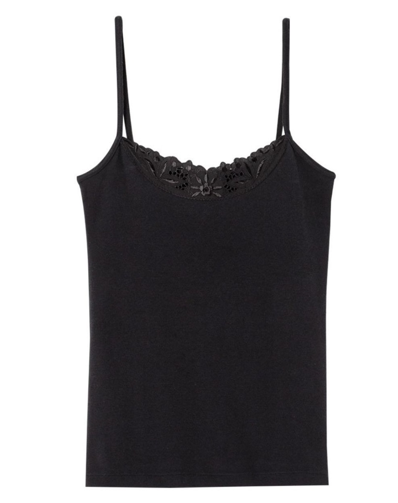 MAH - Caraco broderie anglaise - Taille au choix - Noire - Coton Bio - Lemahieu