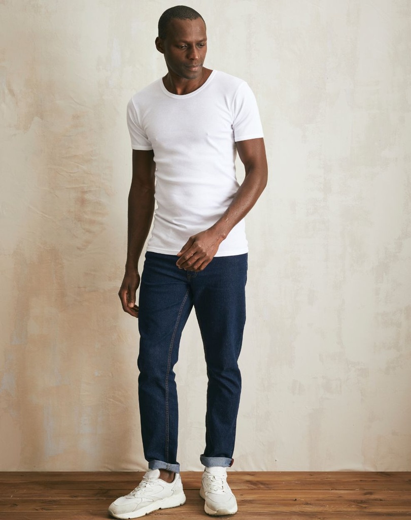 MAH - T-shirt manche courte - Taille au choix - Blanc - Coton Bio - Lemahieu